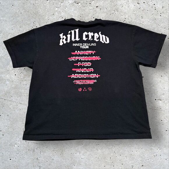 Kill Crew Inner Demons Tour Porrada Series Vol. 1 Black T-Shirt Size S Oversized - Picture 2 of 8